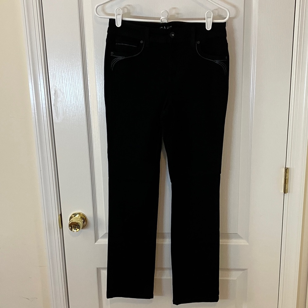 Style & Co. Black Straight-Leg jeans size 6Petite
